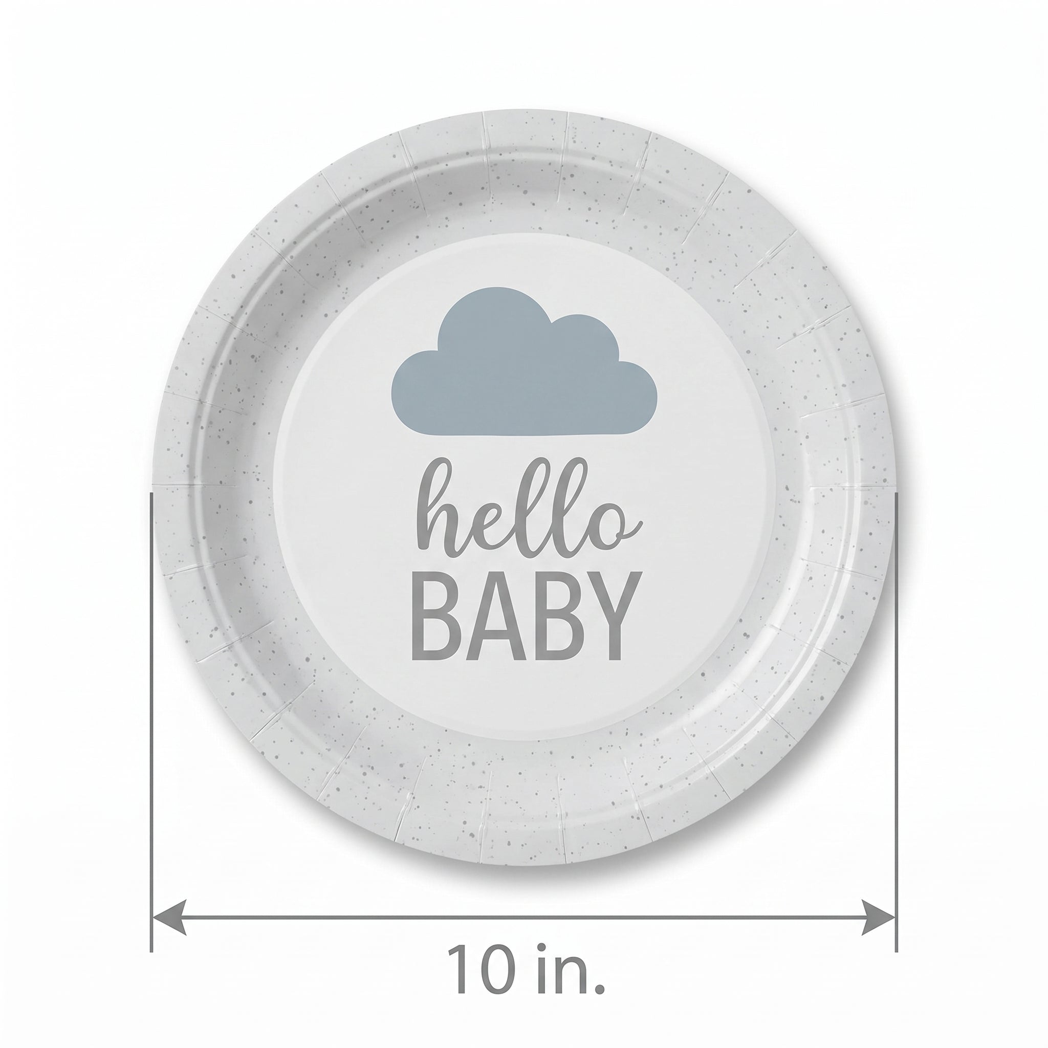 Ginger Ray "Hello Baby" Paper Plates - 10" Round