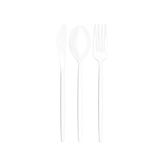 360 Pack Gloss Cutlery Set | White 120/120/120