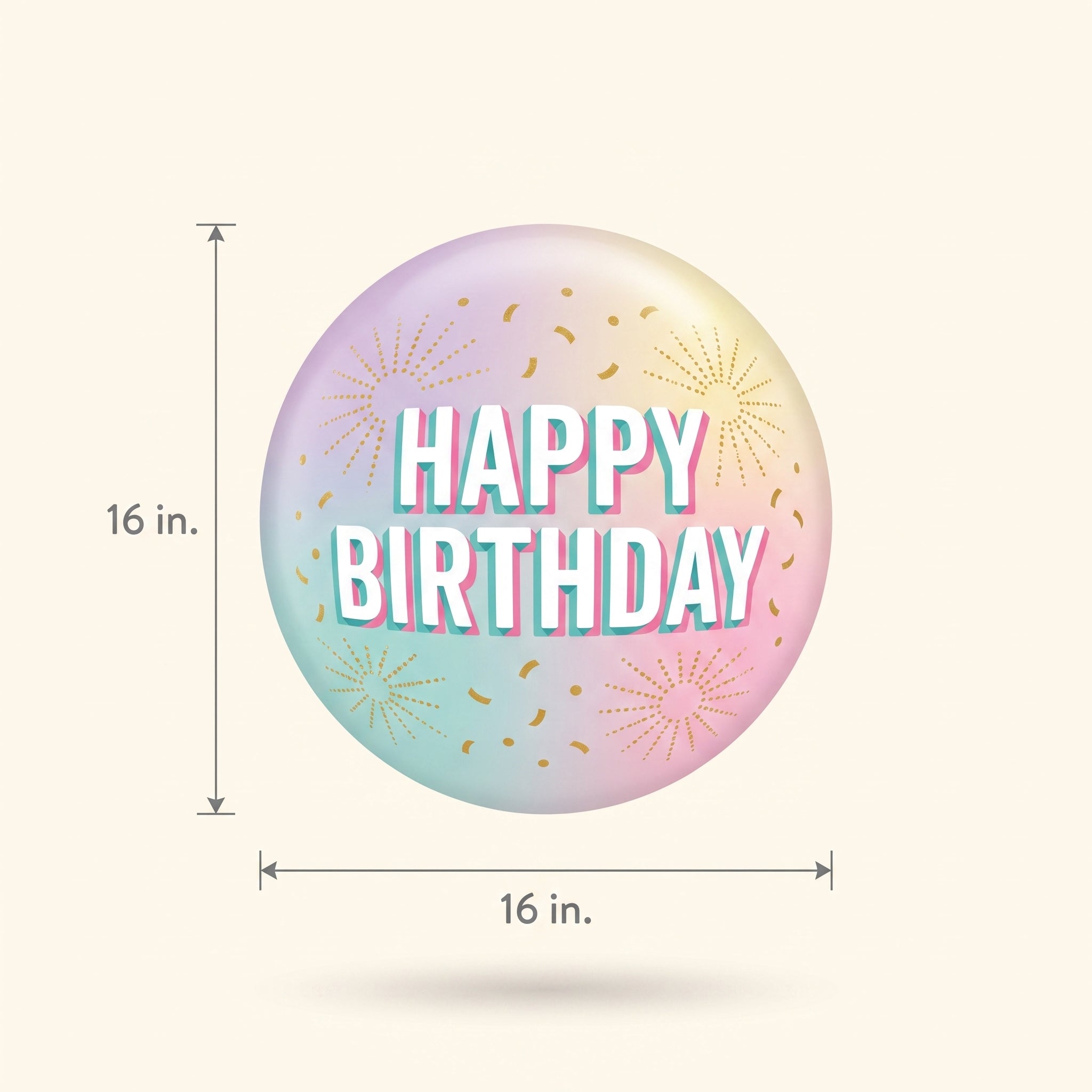 Pastel Dream Happy Birthday Orbz Balloon
