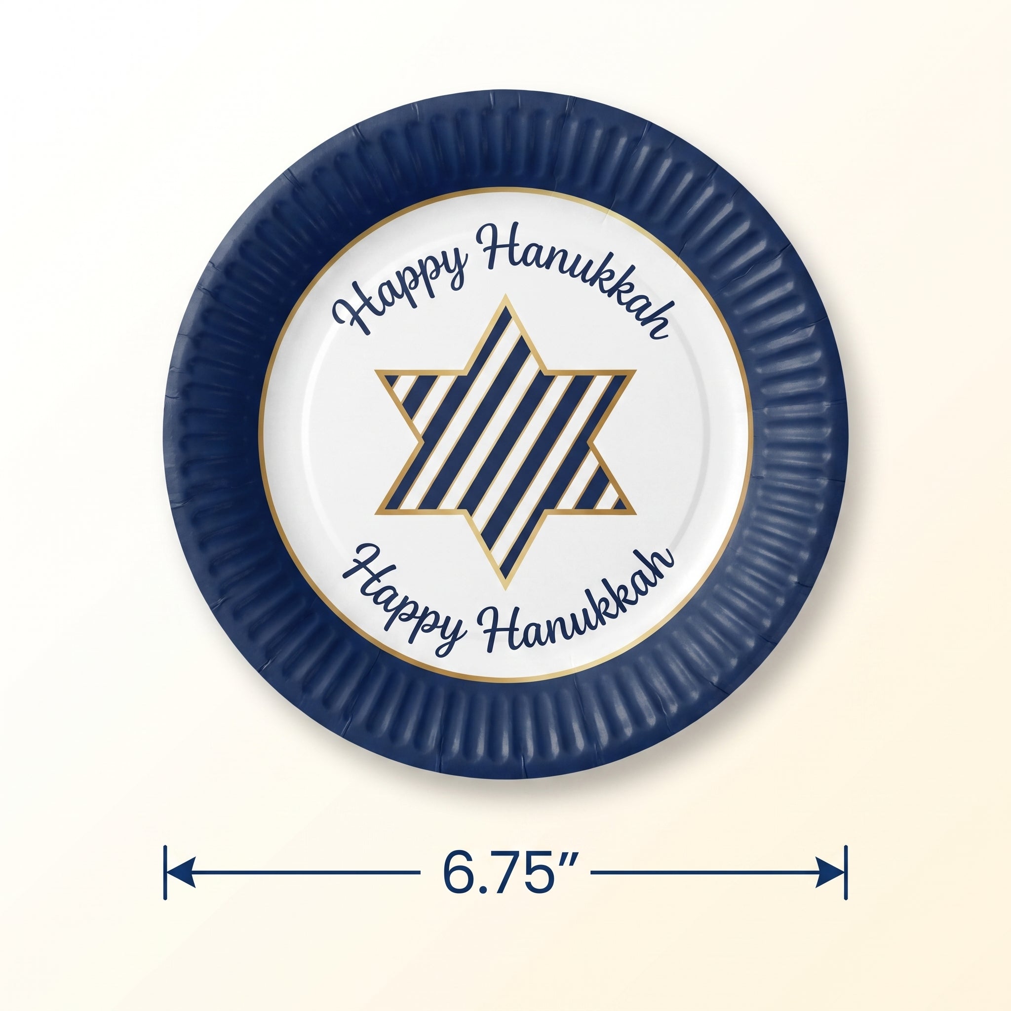 Festive Hanukkah 6.75" Round Paper Plates