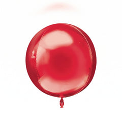 Vibrant 16-Inch Red Geometric Orbz Foil Balloon