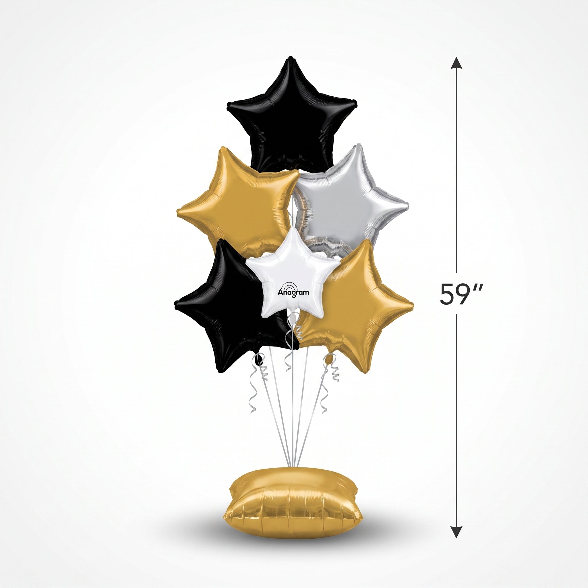 Star Cluster Black Metallic AirLoonz Balloon