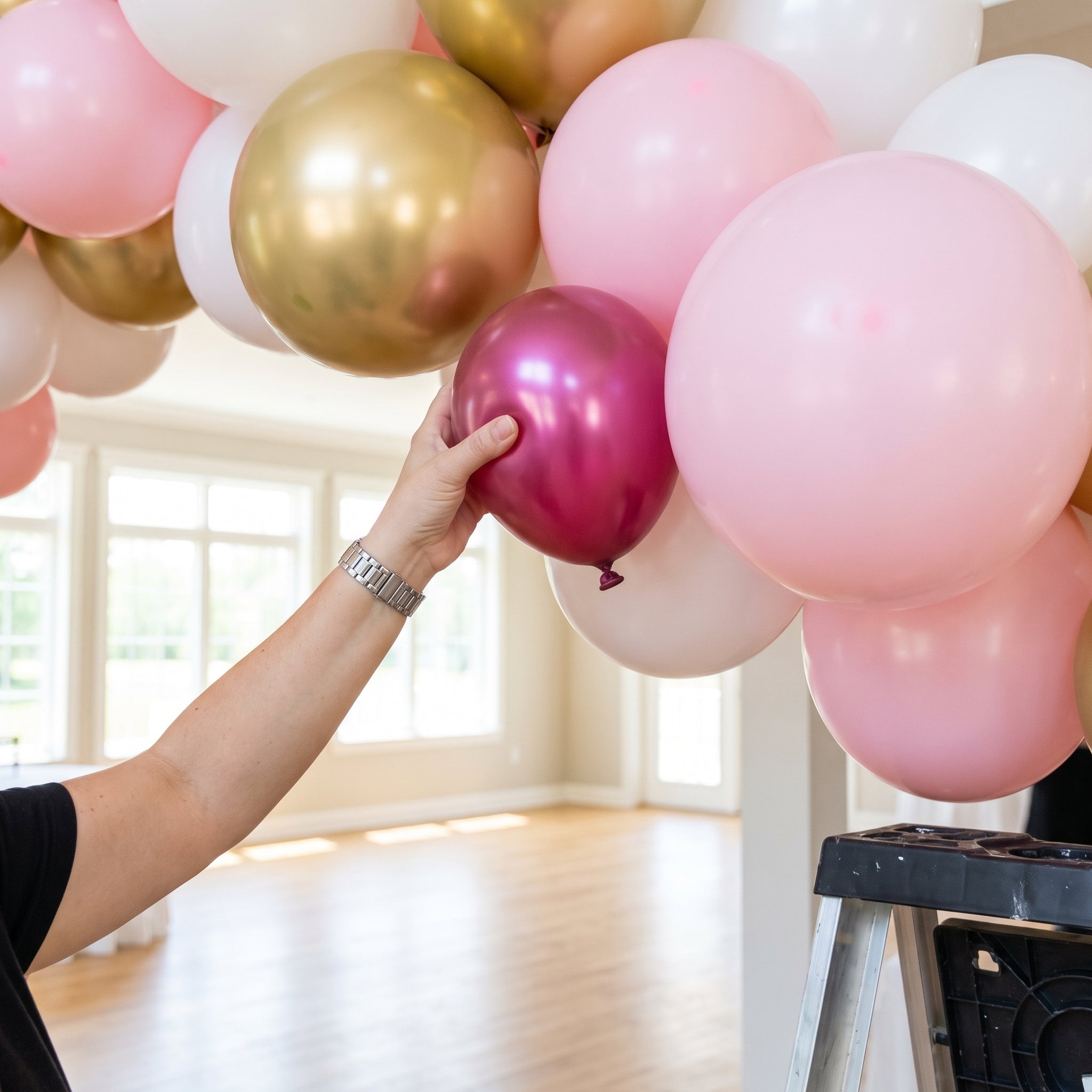 Luxurious Berry Metallic Latex Balloons - 50 Pack