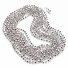 Silver Beaded Necklaces - 50 Pack, 30-inch