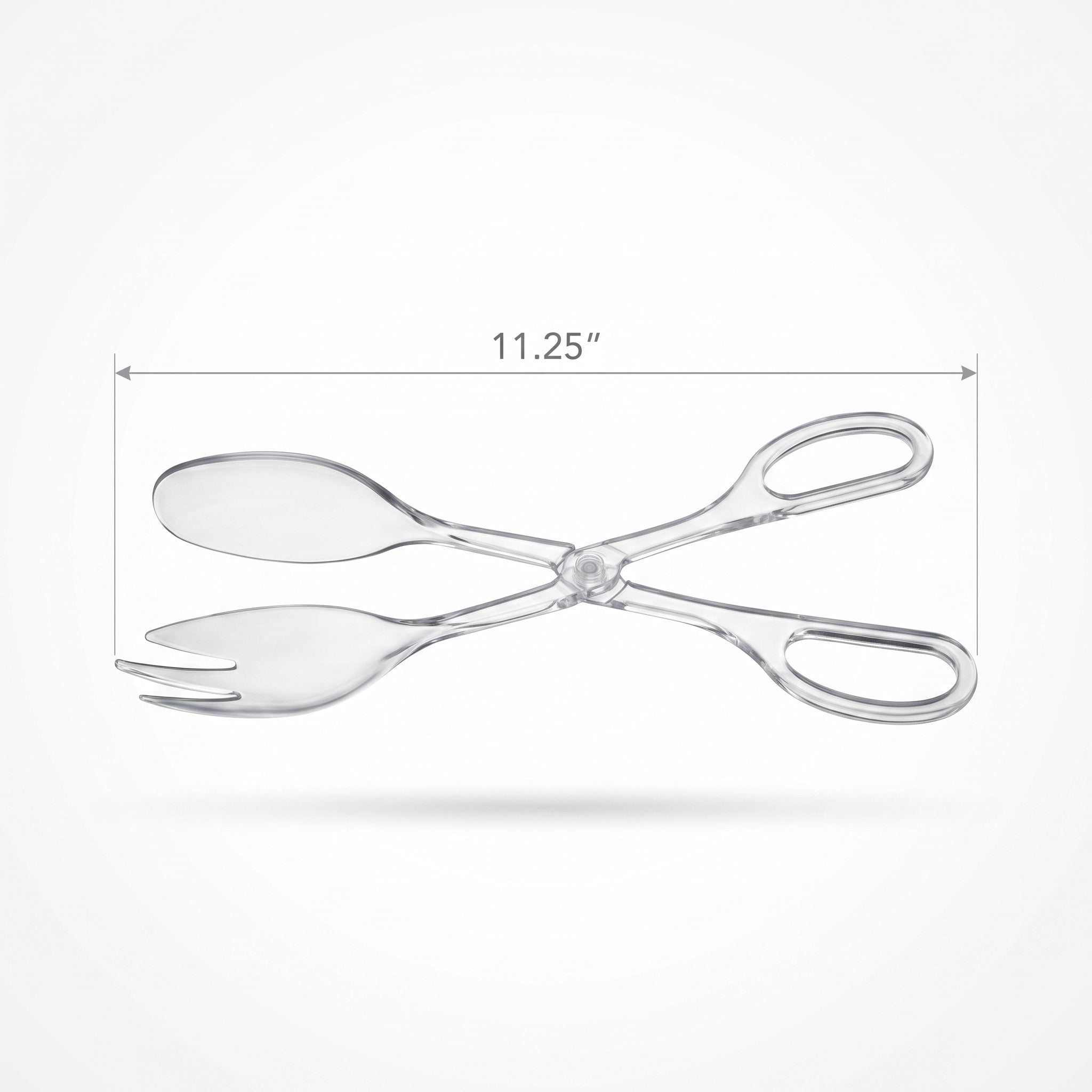 Clear Scissor Tongs - 12" Plastic Serveware