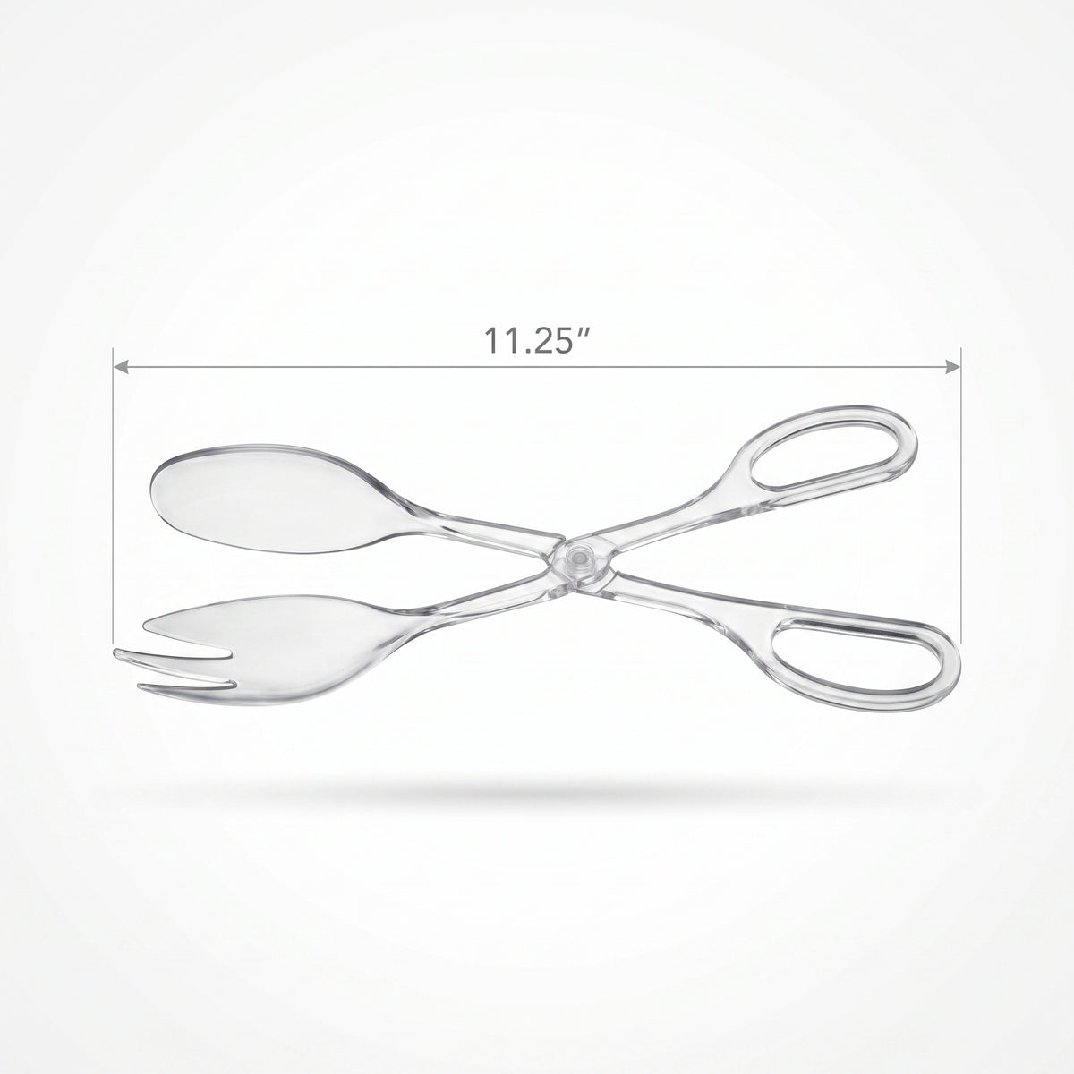 Clear Scissor Tongs - 12" Plastic Serveware