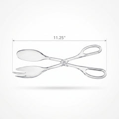 Clear Scissor Tongs - 12" Plastic Serveware
