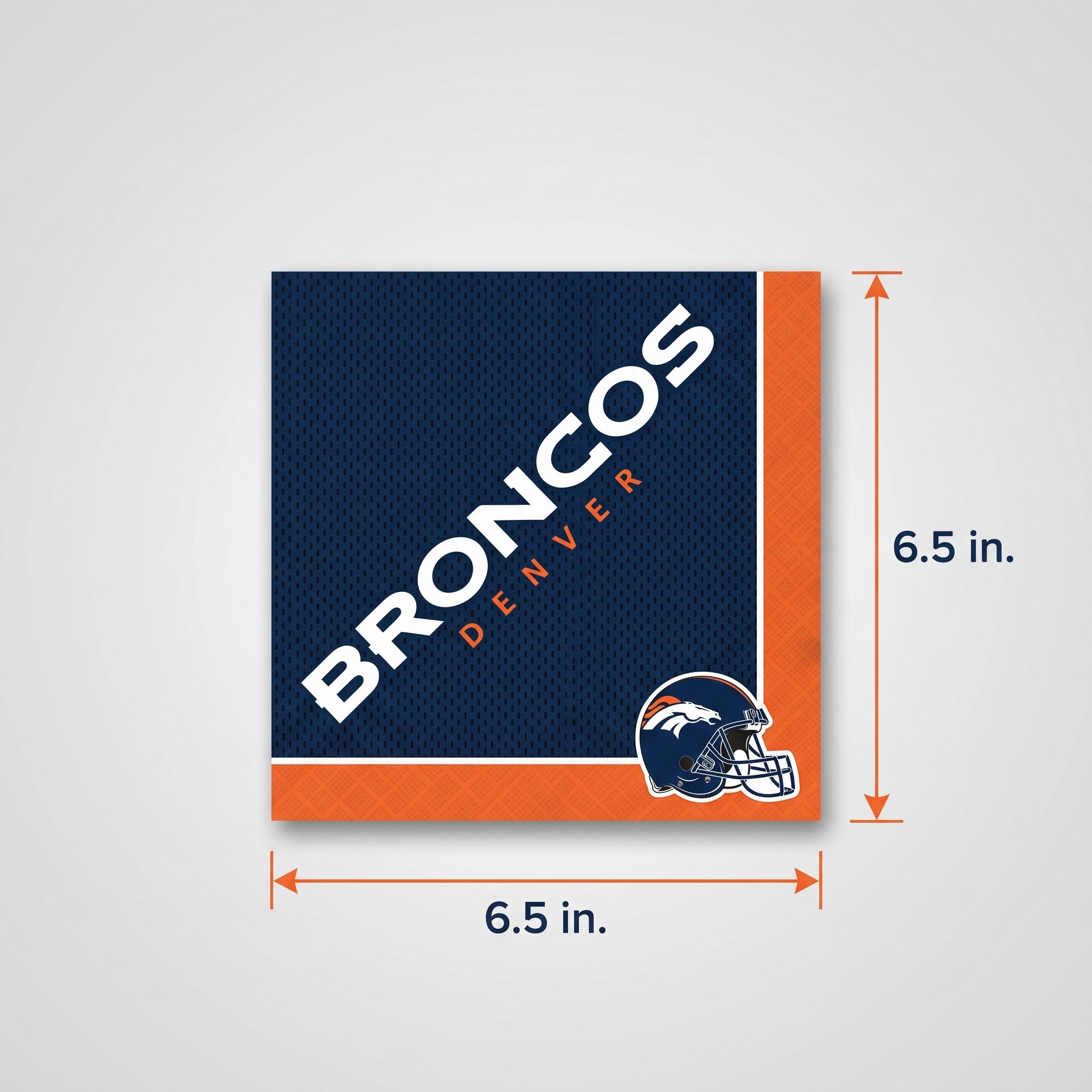 Denver Broncos NFL Lunch Napkins - 6.5 In. x 6.5 In.