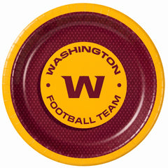 Washington Football Team 9" Round Paper Plates
