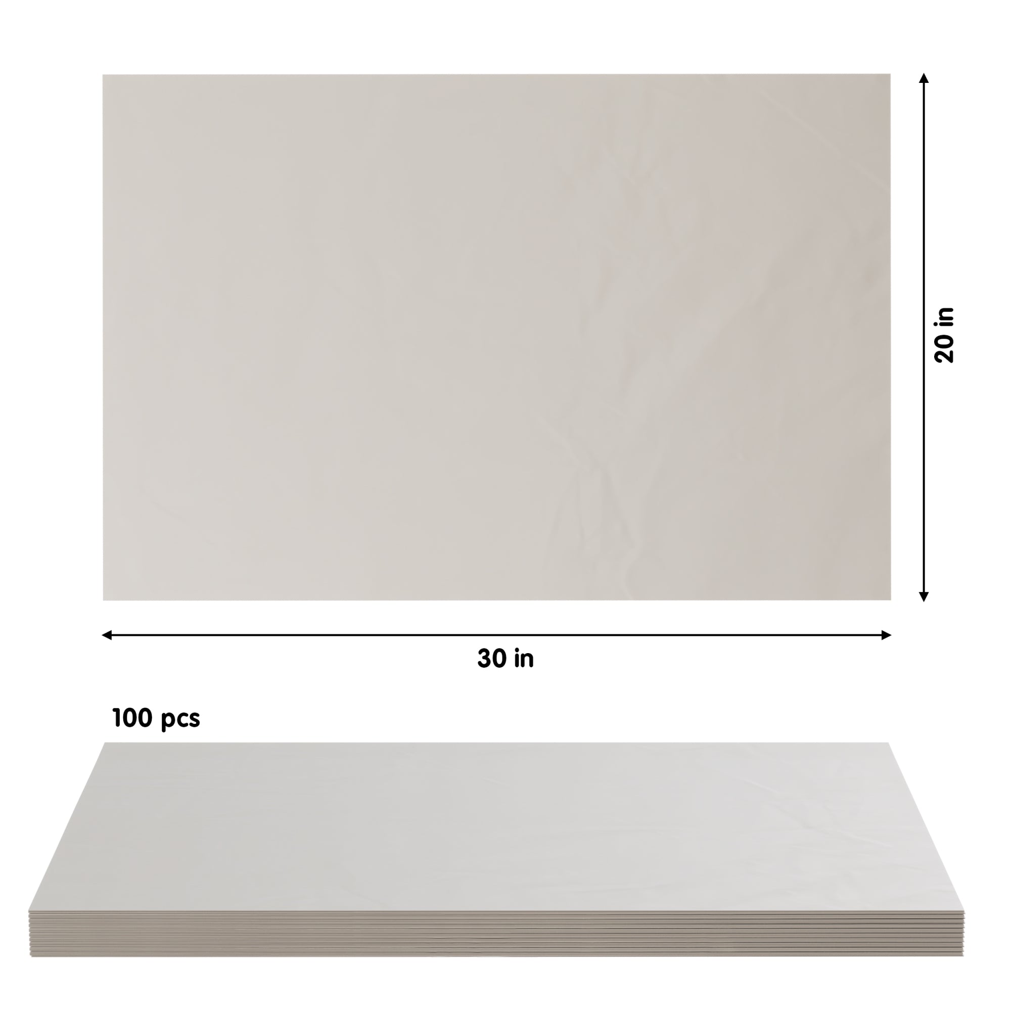 Silver Wrapping Sheets 15 In. x 20 In. | 100 Sheets