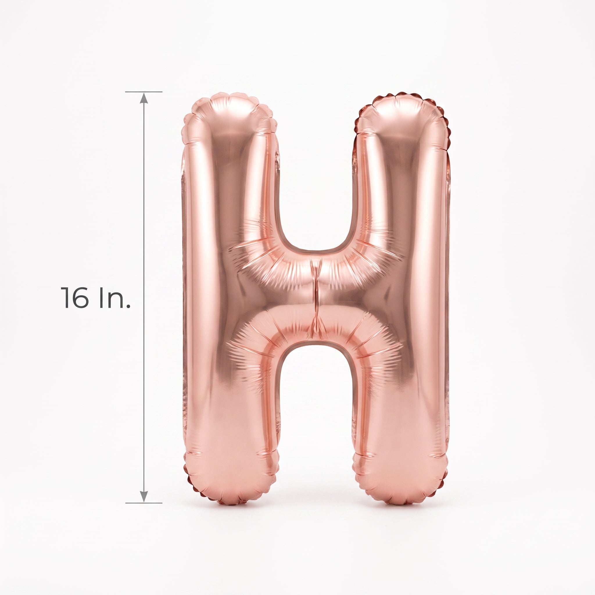 Rose Gold Foil Letter H Balloon