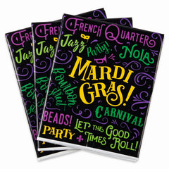 Mardi Gras Masquerade Plastic Table Cover - 3 Pack