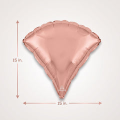 15" Rose Gold Geometric Foil Balloon