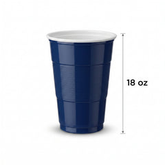 True Navy 18oz Party Pack Plastic Cups - 50 Pack