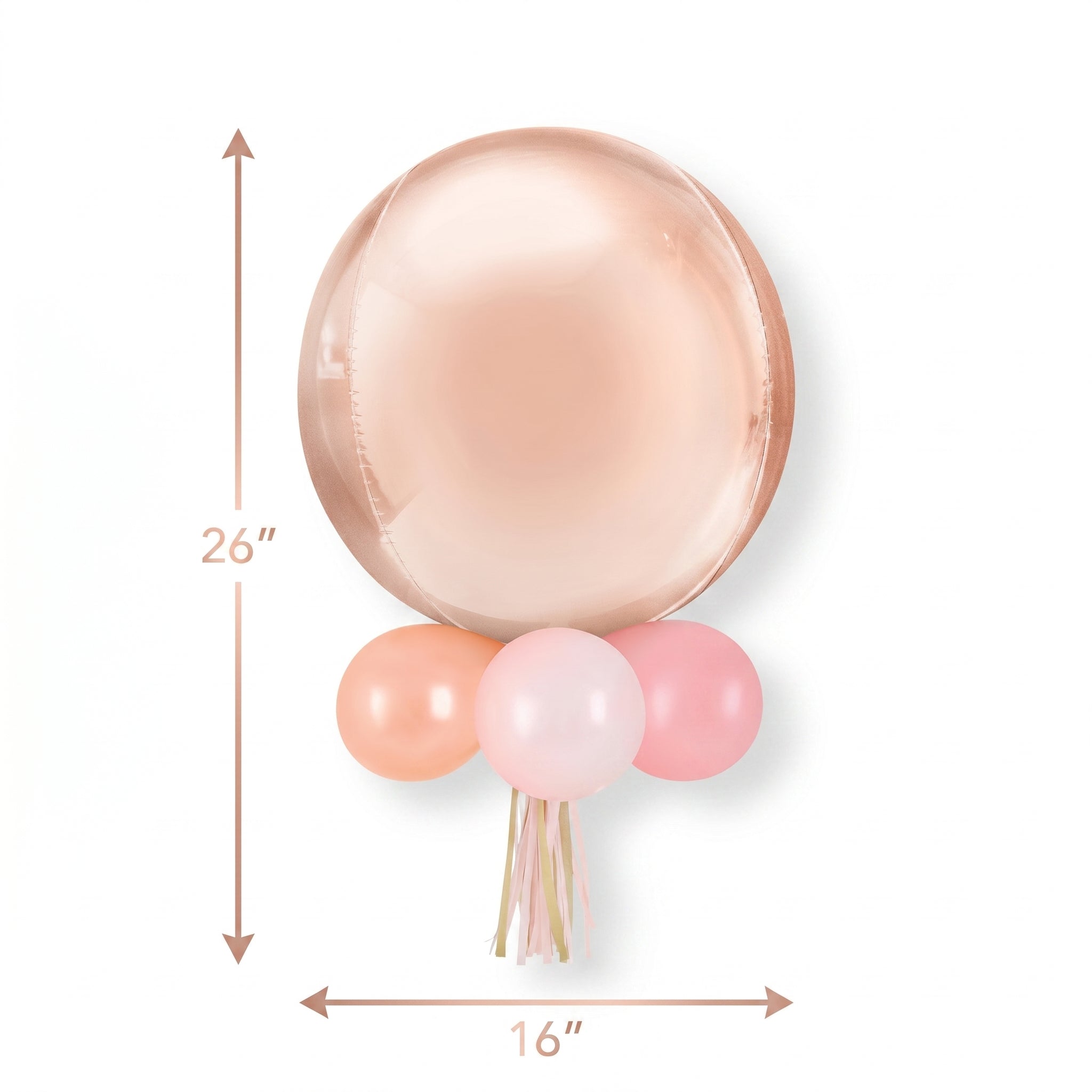 Rose Gold Geometric Foil and Latex Balloon Chandelier Kit
