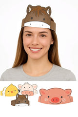 Farmyard Friends Party Crowns - 8 Pack