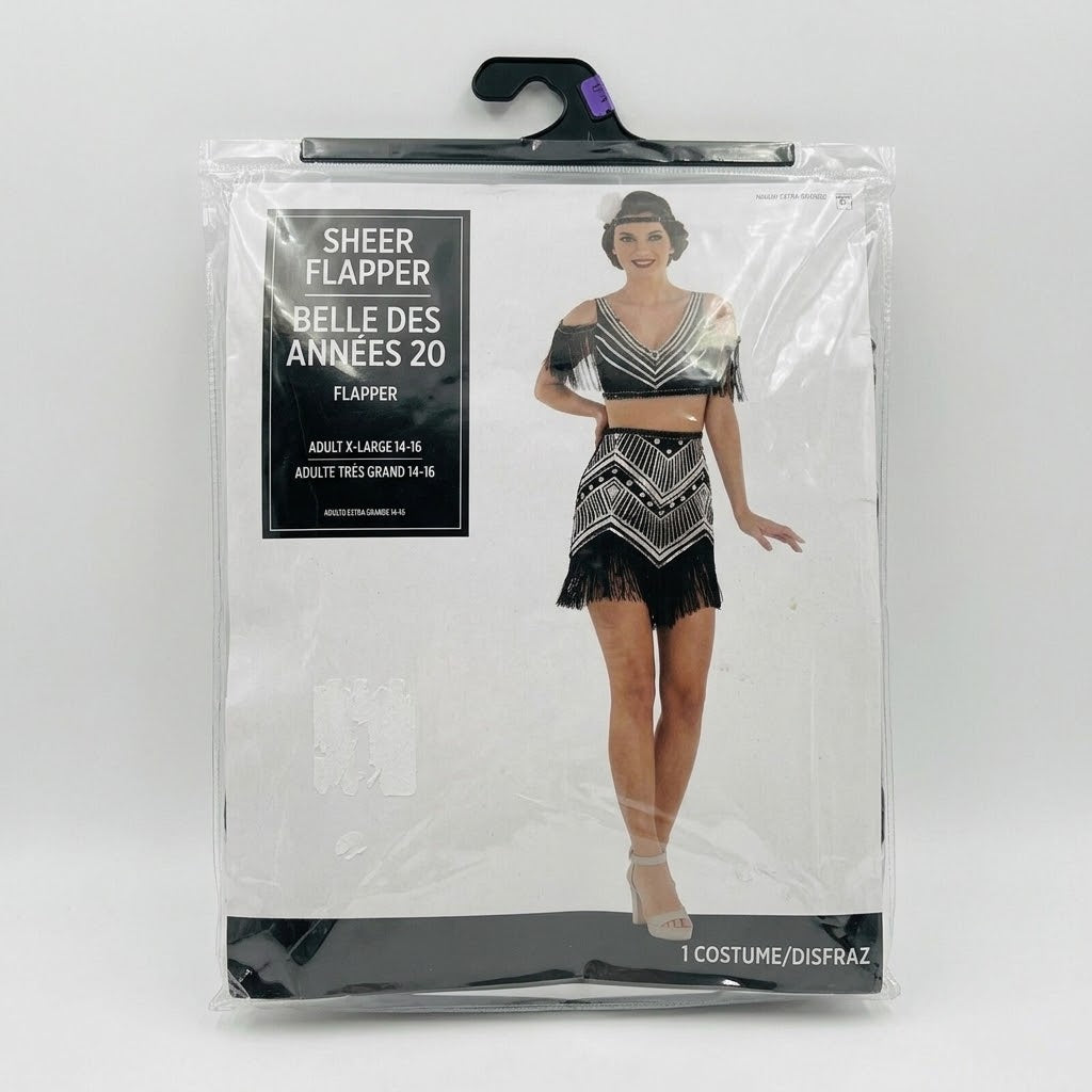 Sheer Flapper Costume Dress for Women - Adult XL (14-16)