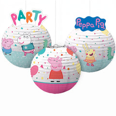 Peppa Pig Paper Lanterns for Kids' Birthday Parties