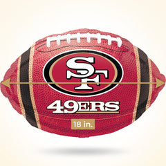 San Francisco 49ers Football Foil Balloon - 18 Inch