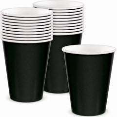 Jet Black 9oz Paper Cups - 20 Count