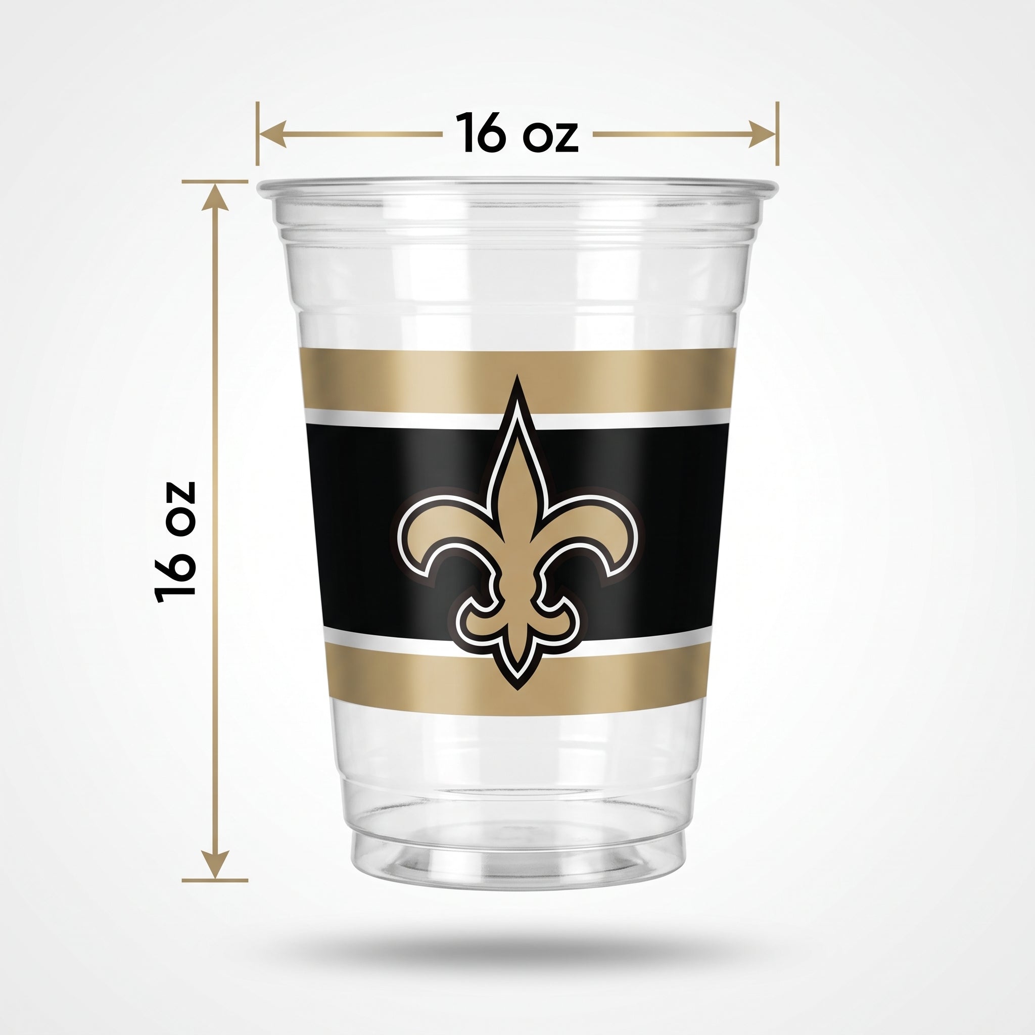 New Orleans Saints 16oz Plastic Cups - 25 Pack