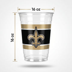 New Orleans Saints 16oz Plastic Cups - 25 Pack