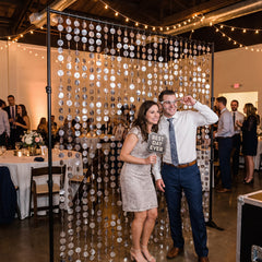 Silver Tissue Circle Backdrop Decoration