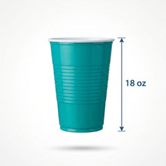 18oz Medium Royal Blue Plastic Cups