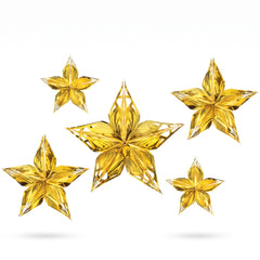 Metallic Gold Star Hanging Decorations for Hollywood Party