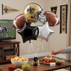 New Orleans Saints NFL Balloon Bouquet, 5-Piece Set