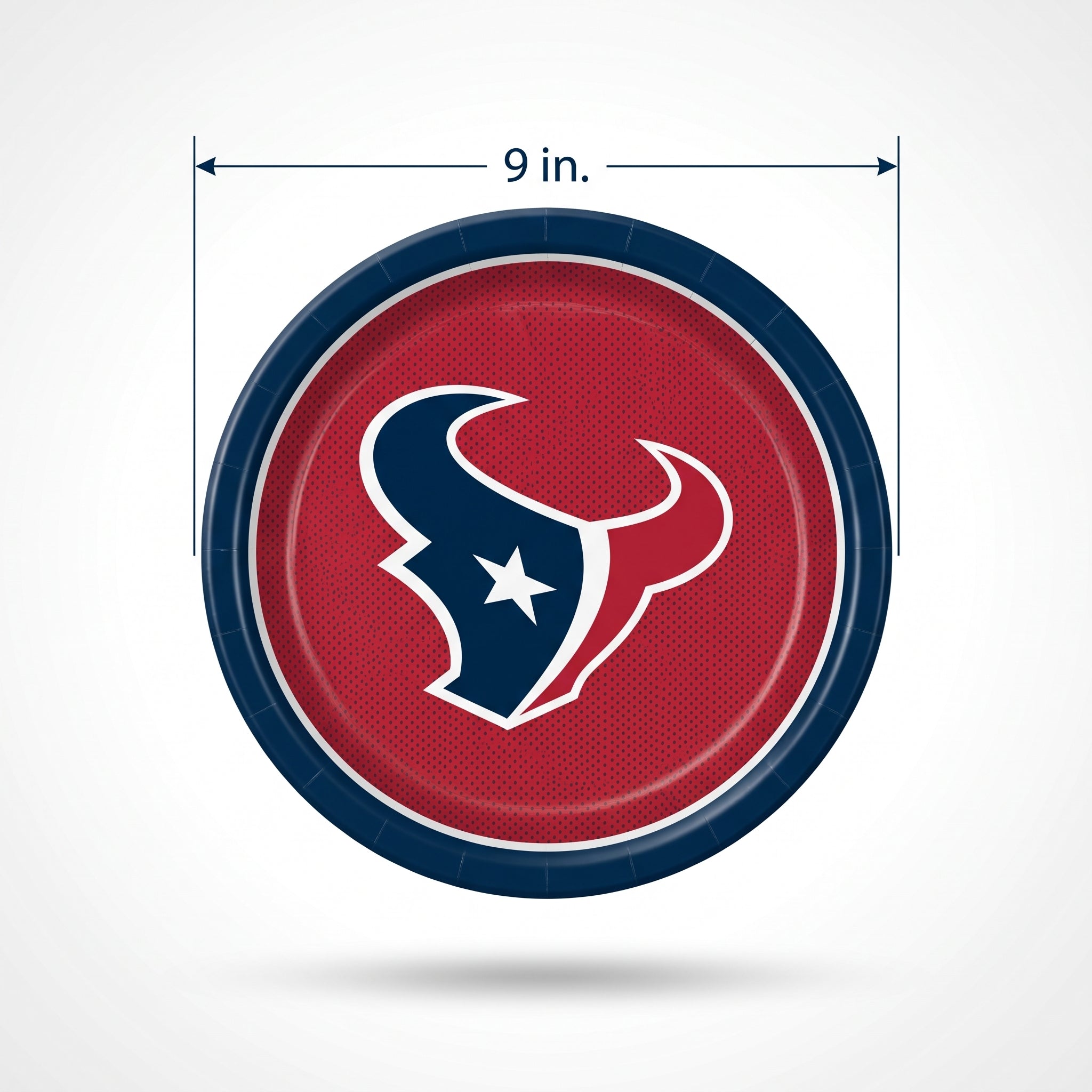 Houston Texans 9" Round Paper Plates - NFL Party Collection