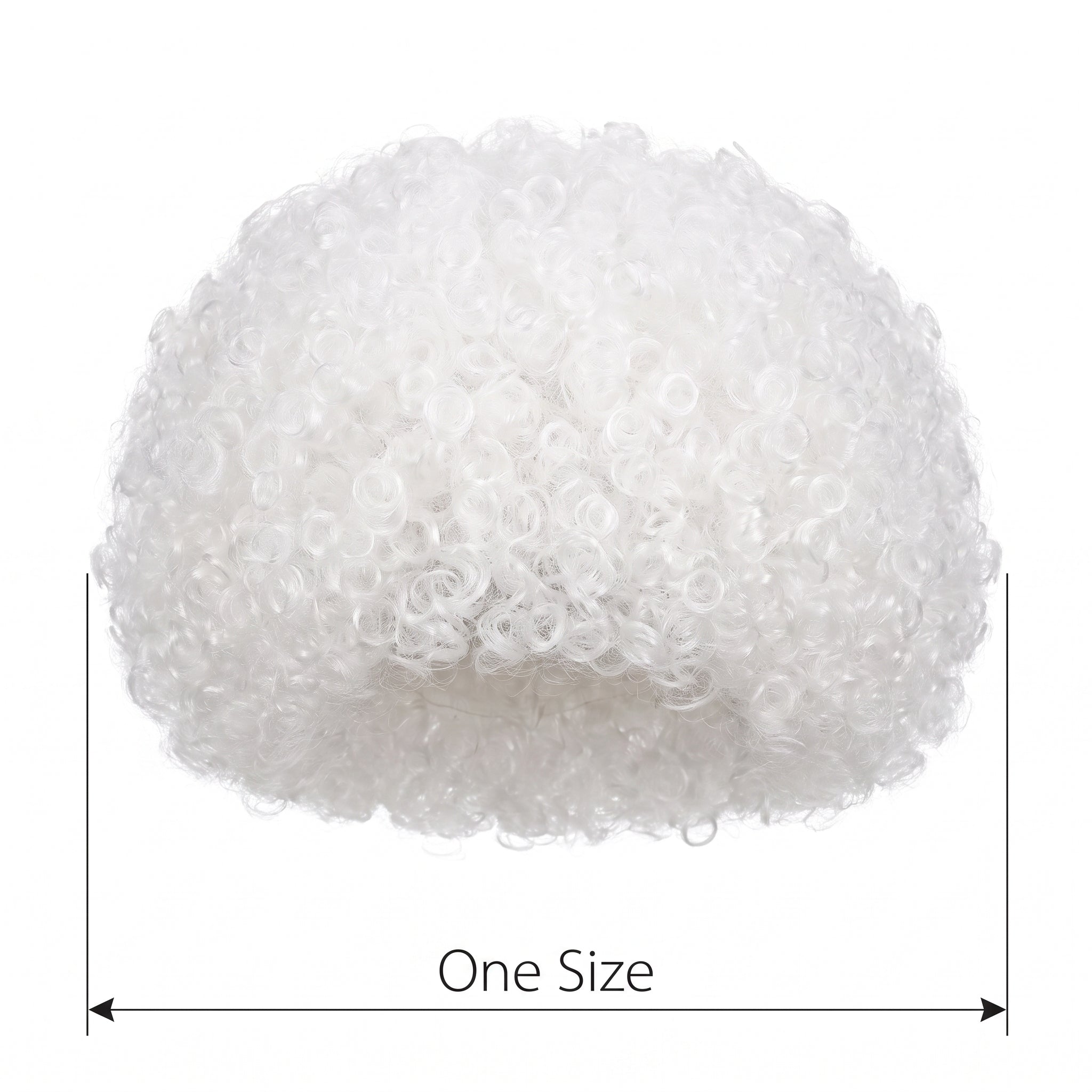 White Curly Team Spirit Wig