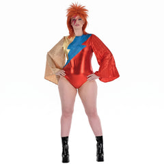 Glam Rock Women's Plus Size Bodysuit Costume