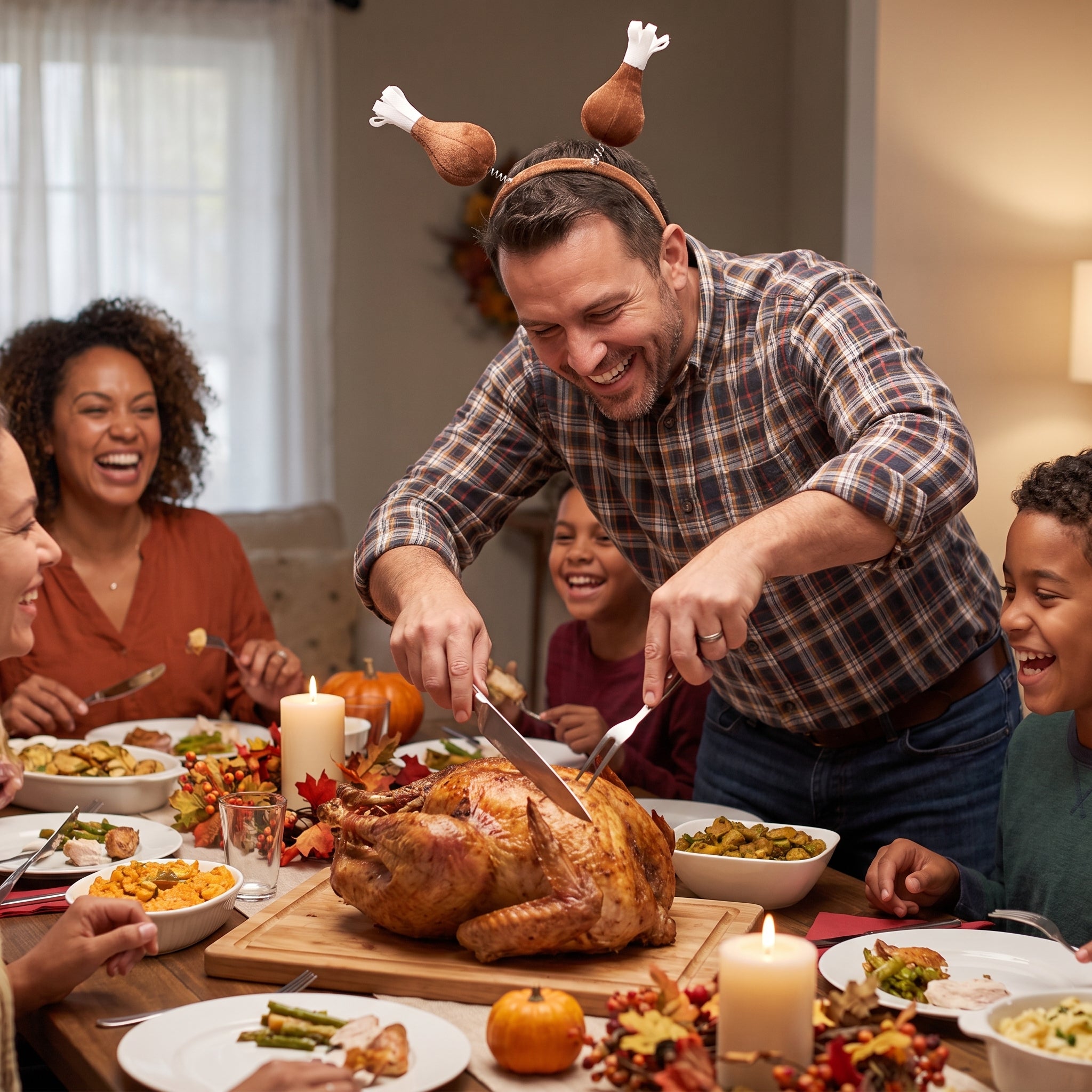 Turkey Leg Head Bopper Headband - Fun Thanksgiving Wearable
