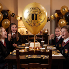 Harry Potter Hogwarts Latex Balloons, 12" Gold, 6 Pack