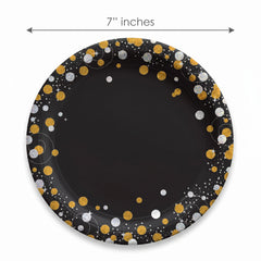 7" Prismatic Celebration Plates - Sparkling Dots Design