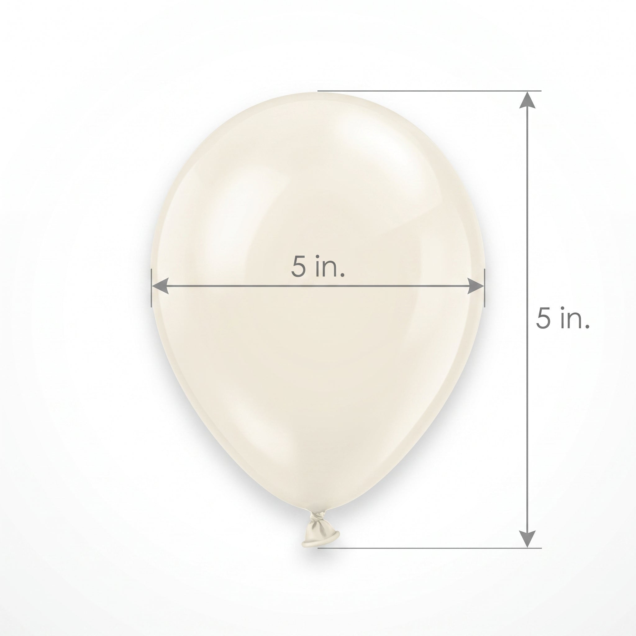 White 5" Latex Balloons - Pack of 50