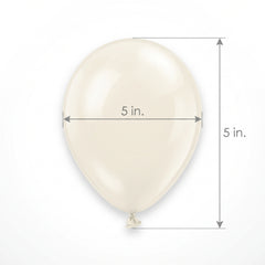 White 5" Latex Balloons - Pack of 50