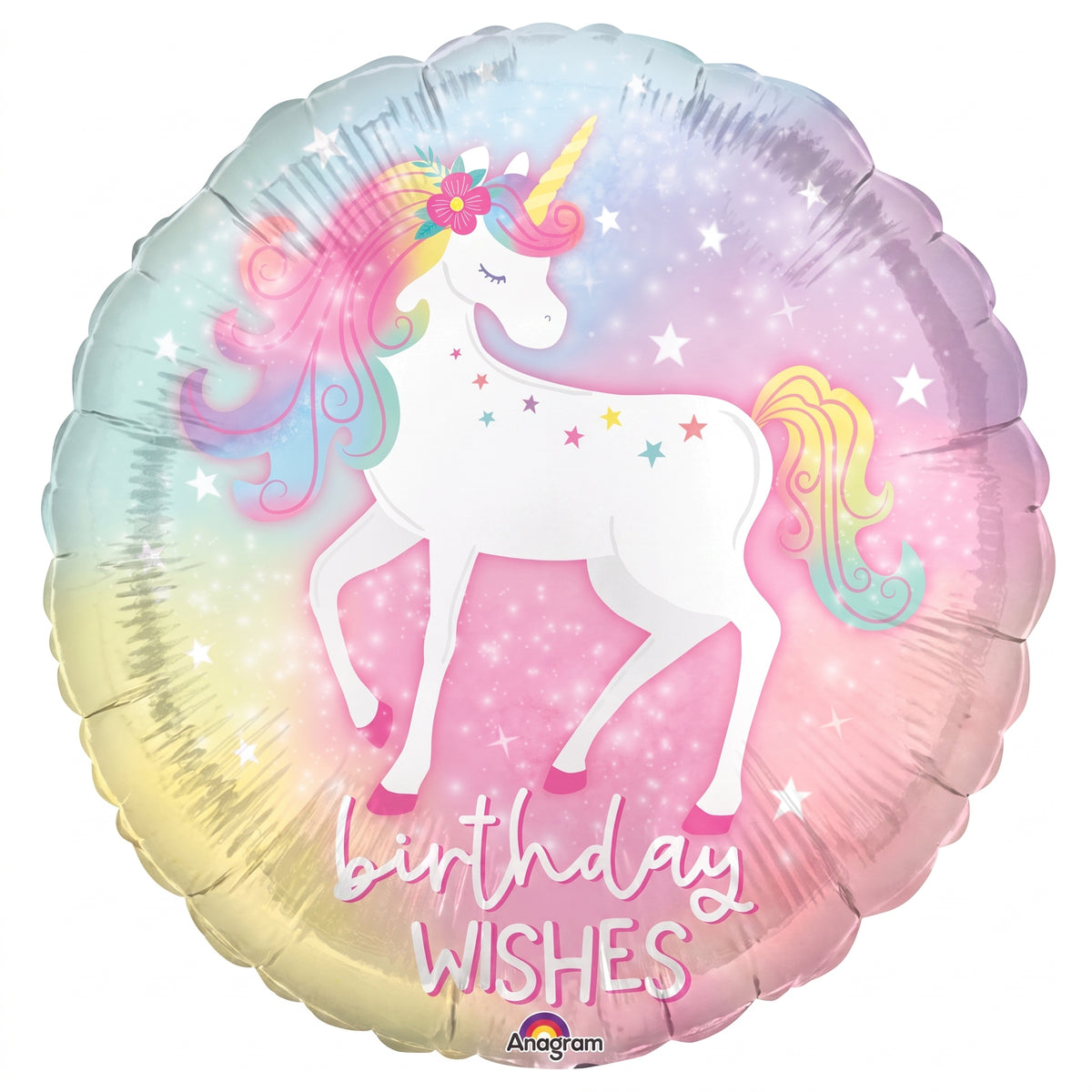Enchanted Unicorn Birthday Mylar Balloon - 18"