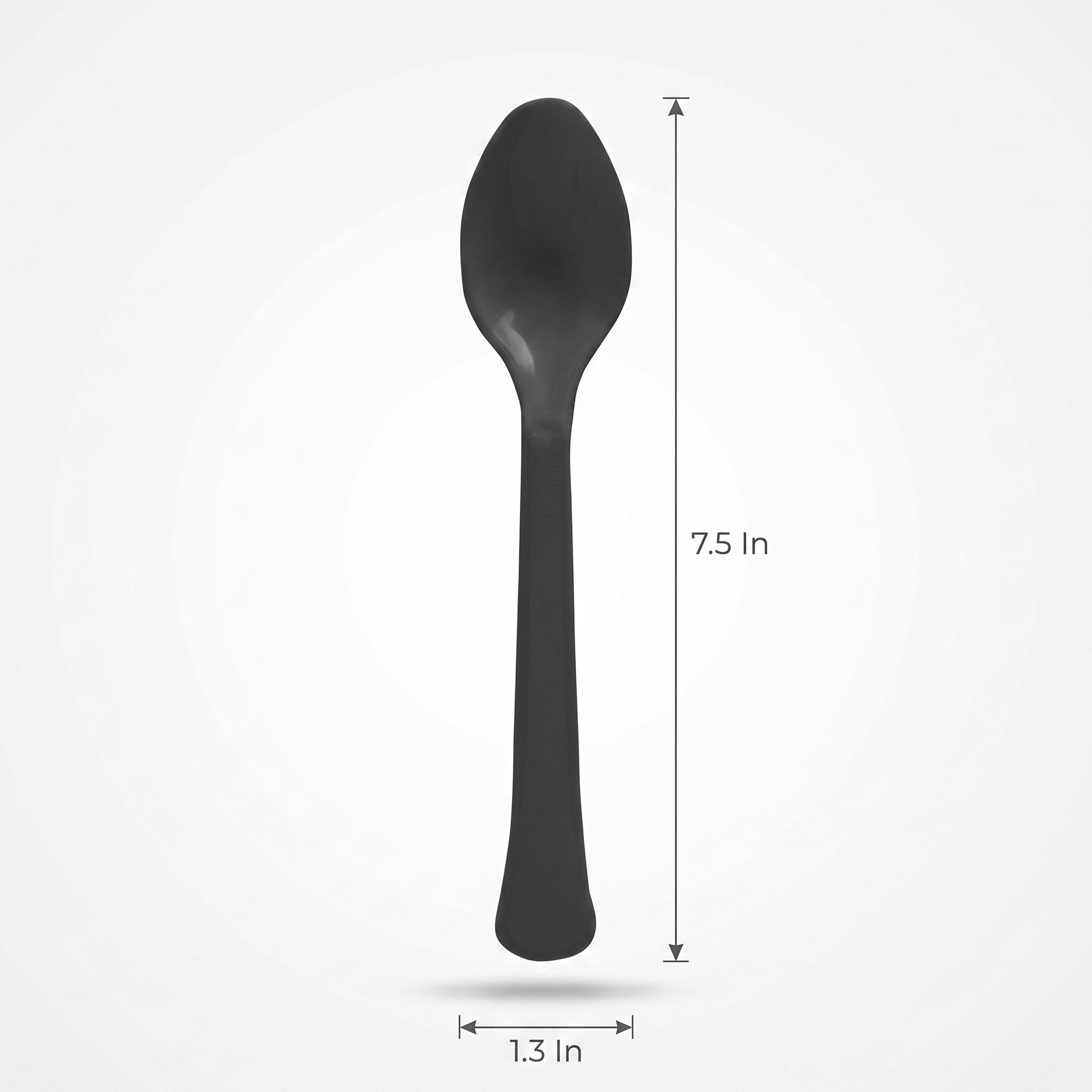 Heavy-Duty Black Plastic Spoons, 50 Count - 7.5 in.