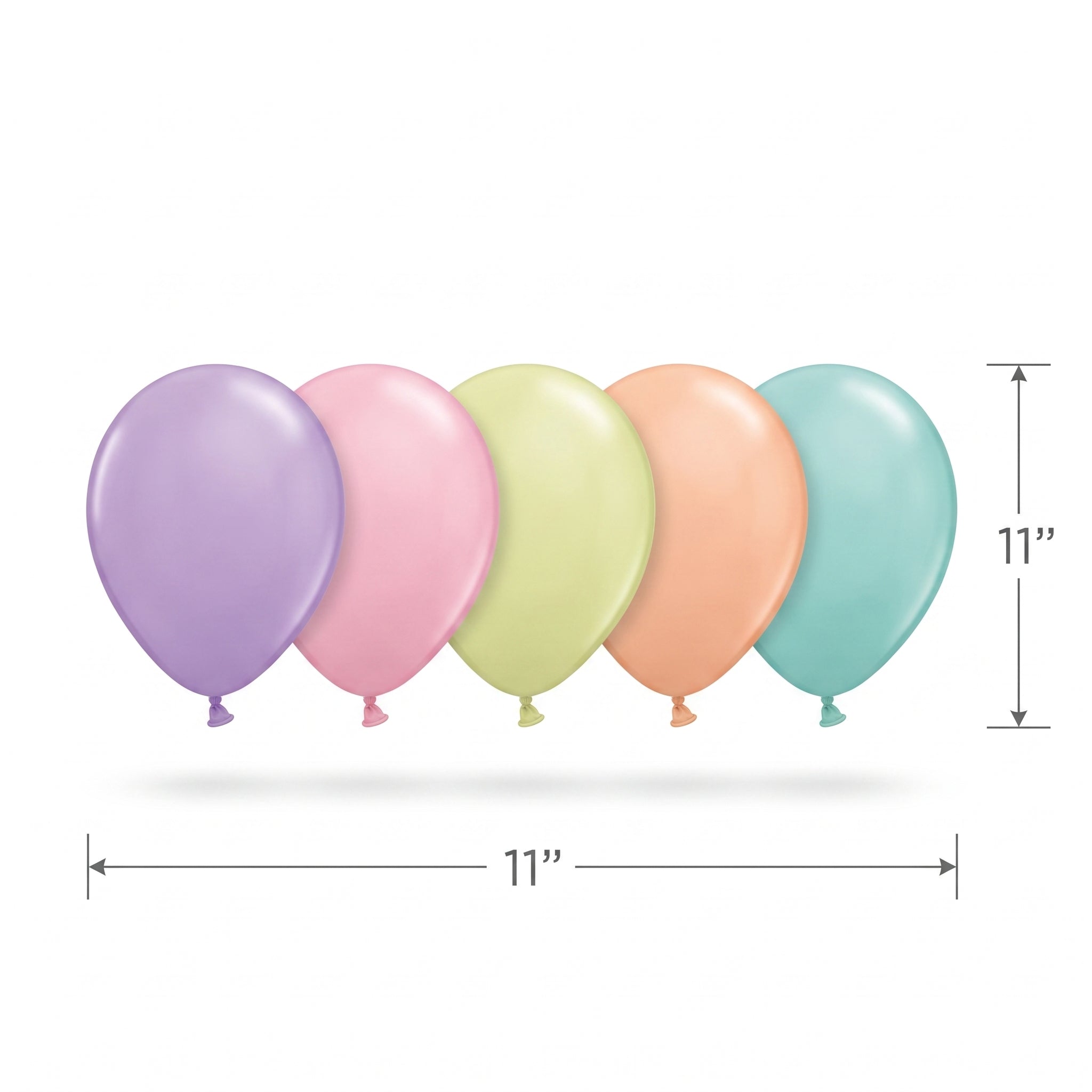 Sorbet Mix Latex Balloons 11" - 15 Pack