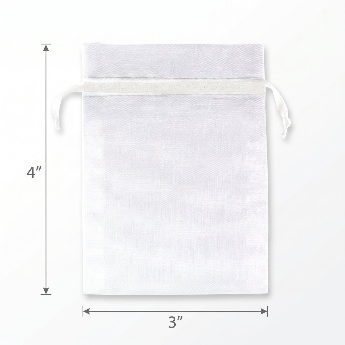Elegant White Organza Favor Bags - 24 Pack