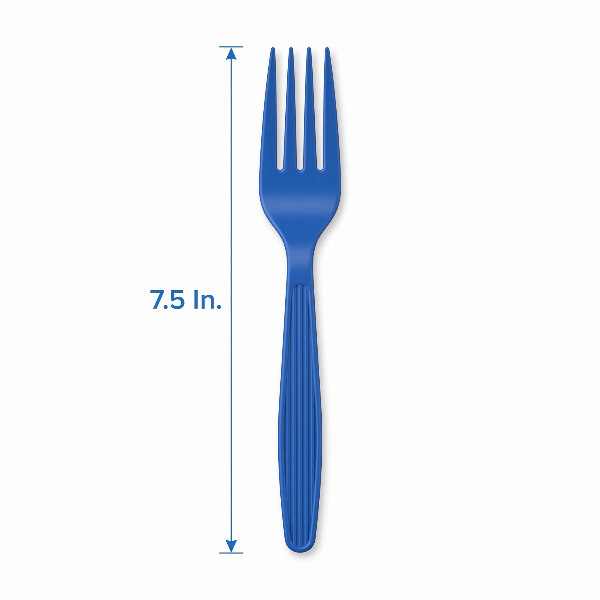 Royal Blue Plastic Forks - 7.5 in. - 16 Count