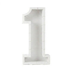White Number "1" Balloon Mosaic Frame Kit | 33"