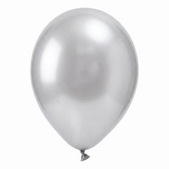 Pearl Black Silver Latex Balloon - 12in Bulk