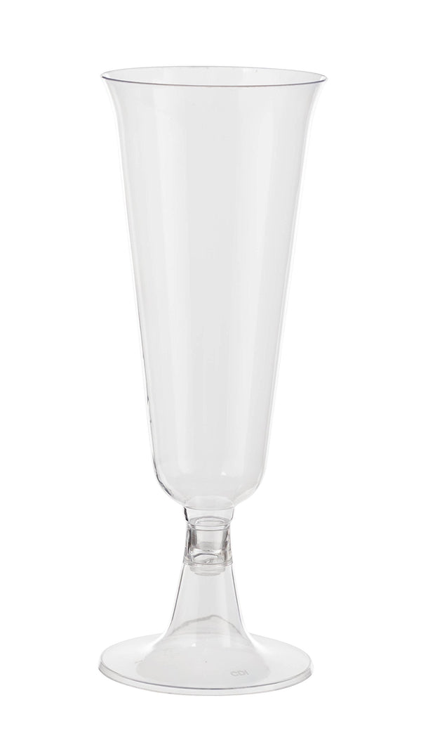 Plastic champagne wedding glasses