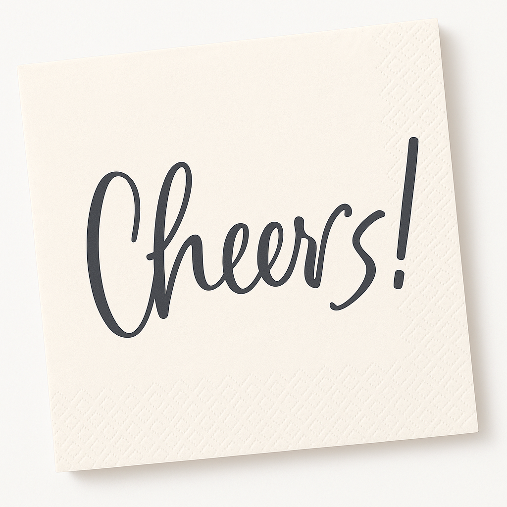 Cheers! Cocktail Beverage Napkins
