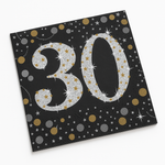 Sparkling Celebration 30th Birthday Beverage Napkins