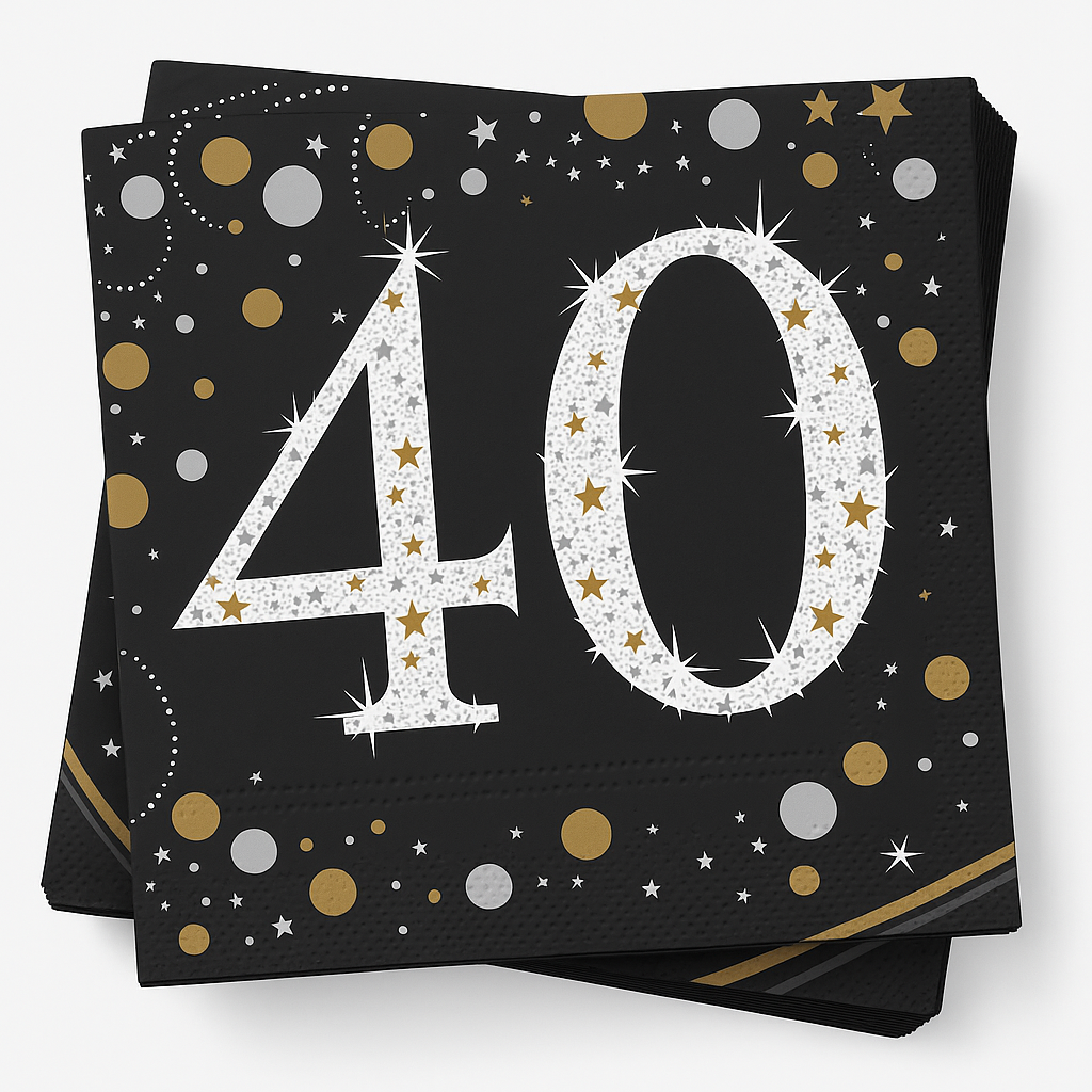 Sparkling Celebration Beverage Napkins - 40 Pack