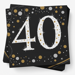 Sparkling Celebration Beverage Napkins - 40 Pack